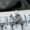 1U Titanium Alloy Artisan Keycaps Precision Pointillism for Mechanical Keyboard -2B